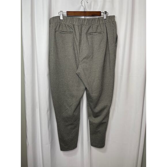 Nine West trousers slacks pants women's XL black khaki houndstooth pull on comfo - Picture 12 of 16